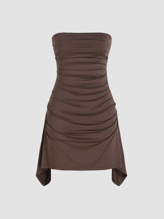 Ruched Tube Mini Dress