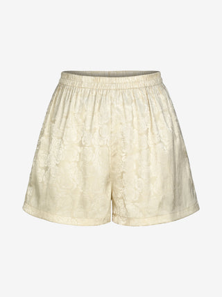 Floral Jacquard Satin Shorts