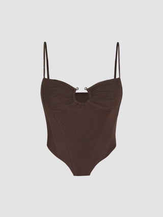 Ruched Sleeveless Tank Top