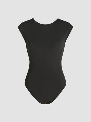 Round Neckline Sleeveless Bodysuit