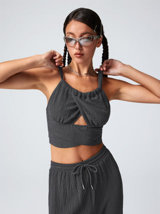 Cut Out Crop Tank Top