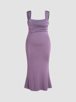 Ruched Ruffle Midi Dress Curve & Plus