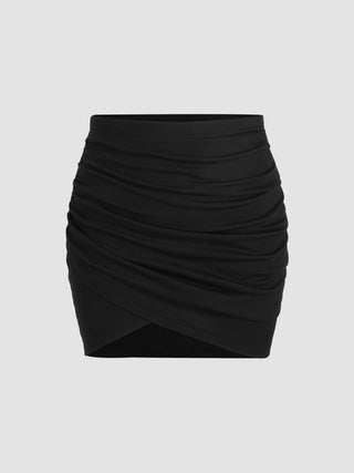 Ruched Mini Skirt Curve & Plus