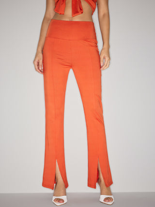 High Waist Split Flared Pants