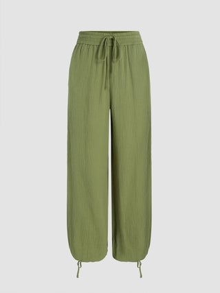 High Waist Knotted Jogger Trousers