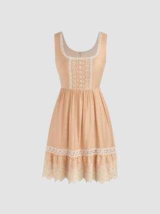 Floral Round Neckline Tank Mini Dress