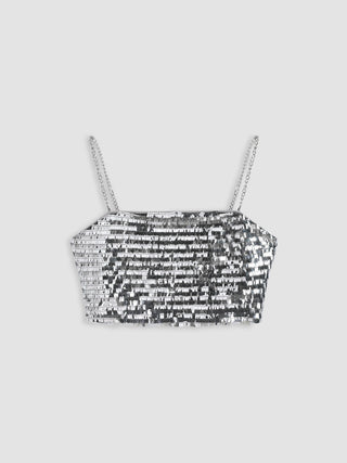 Sequin Crop Cami Top