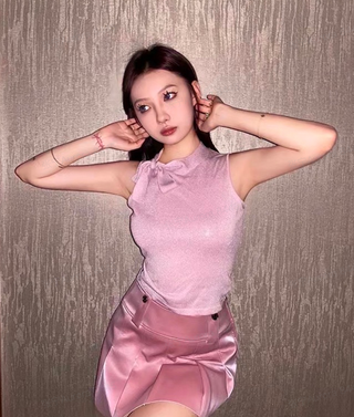 High Neck Solid Knotted Crop Top