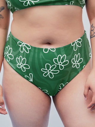 Shaping Floral Cheeky Bikini Bottom Curve & Plus