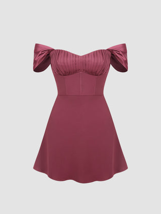 Satin Sweetheart Corset Mini Dress