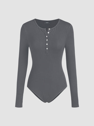Round Neckline Button Bodysuit