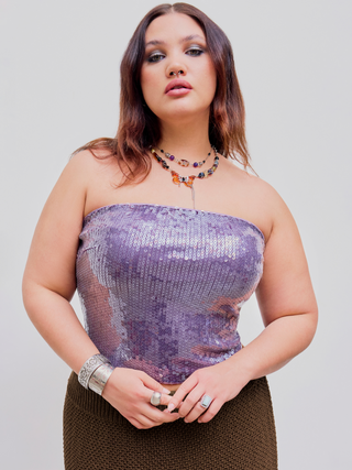 Sequin Tube Top Curve & Plus